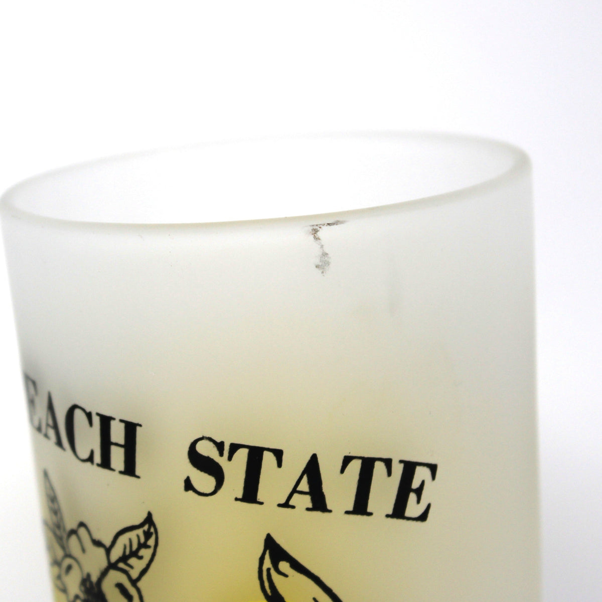 Tumbler: State Map Souvenir Glass, Georgia, Frosted, Vintage 1960s