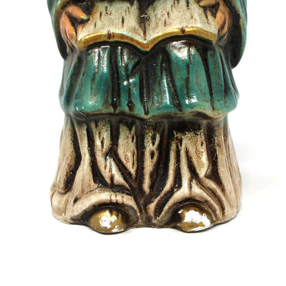 Chalkware: Choir Girl Figurine with Hymnal, Hand Painted, Japan, 1960s