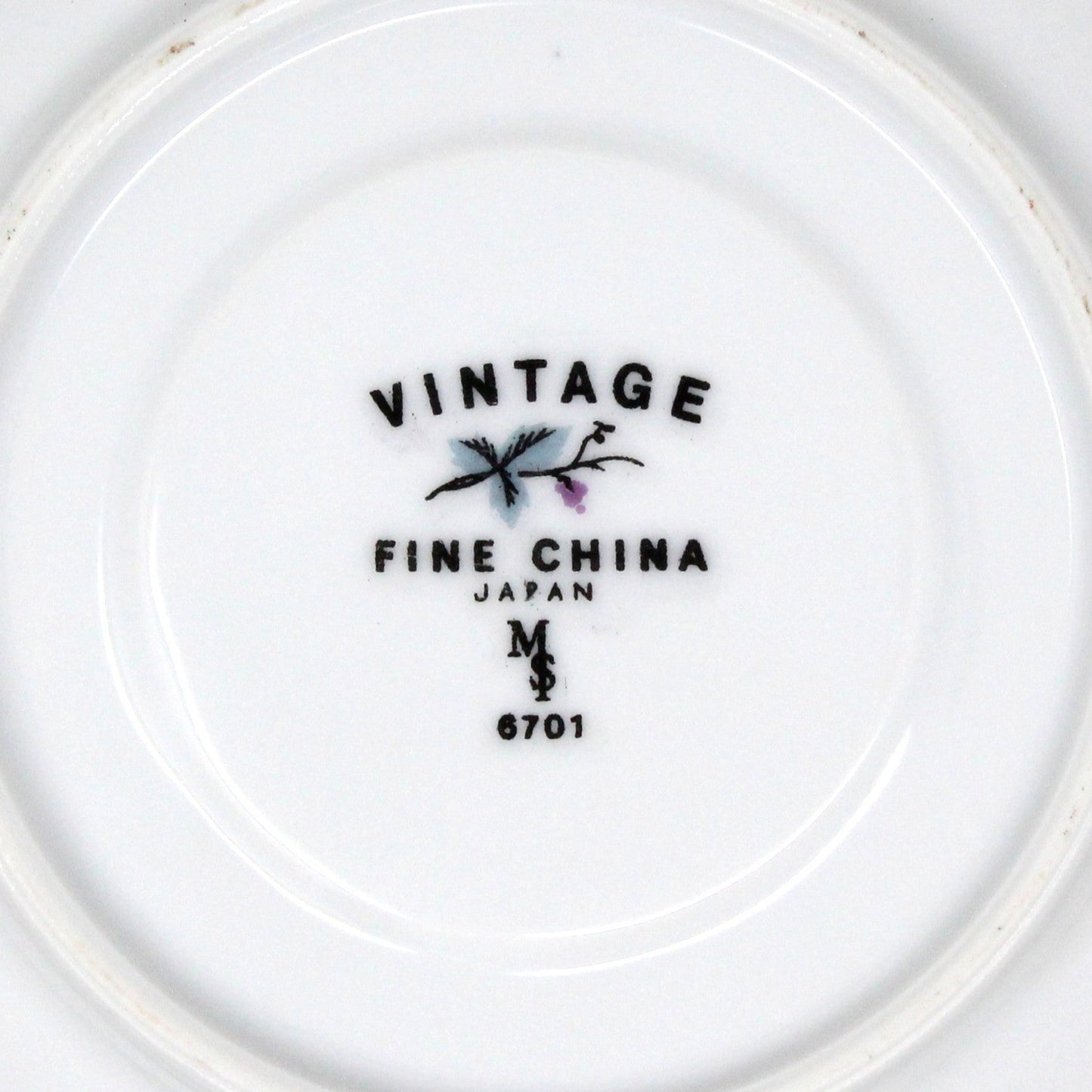 Saucers, Fine China of Japan, Vintage 6701, Grapevine, Vintage