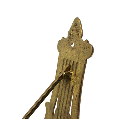 Display Stand: Lyre Design Hollywood Regency Style Easel, Vintage 1950s