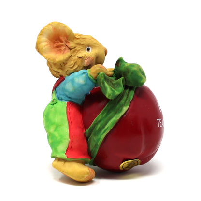 Ornament: Carlton Cards Heirloom for Teacher, Mouse with Apple, In Box, 1997