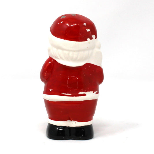 Salt Shaker: Christmas Figural Santa, Hand Painted Ceramic, Japan, Vintage 1950s, additional view