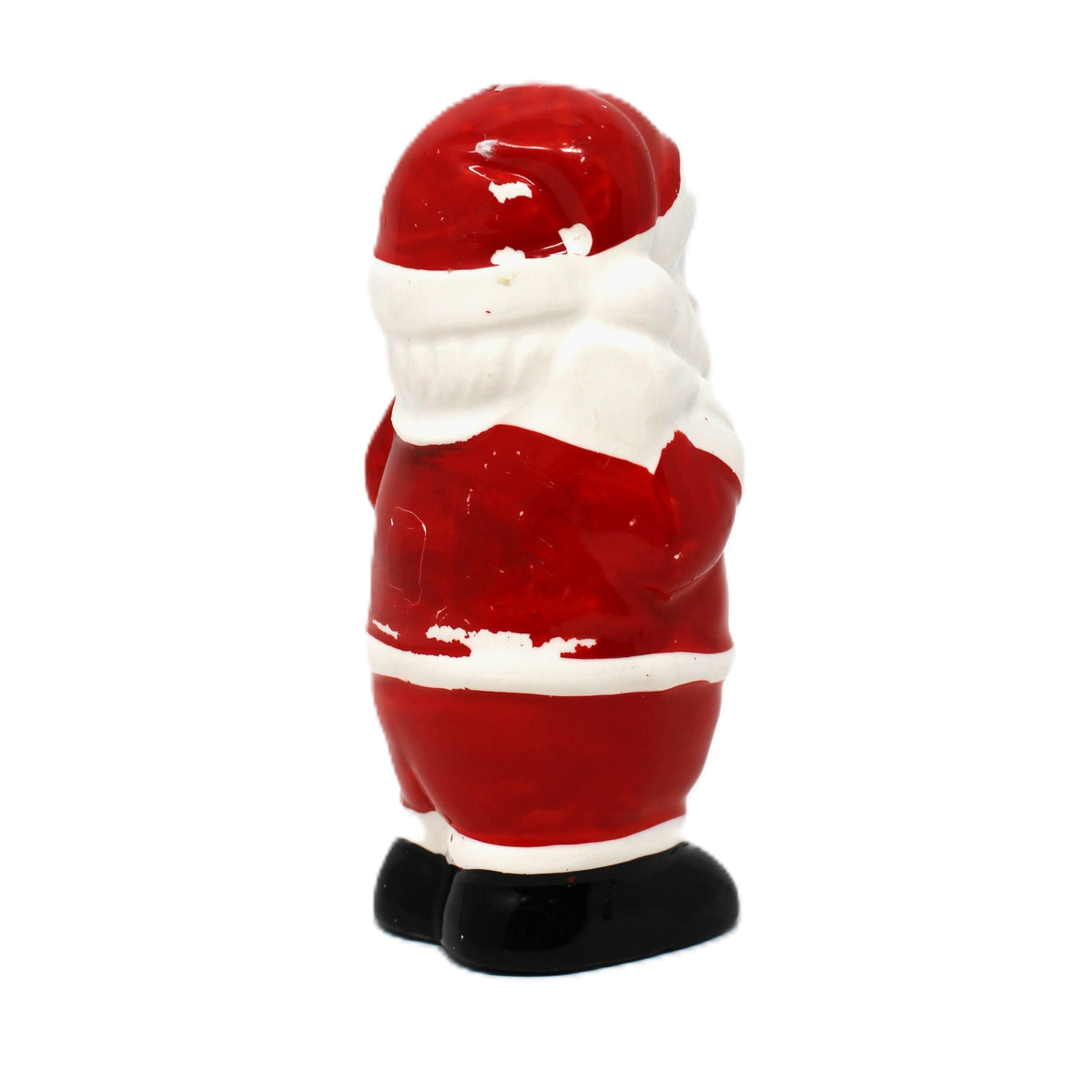 Salt Shaker: Christmas Figural Santa, Hand Painted Ceramic, Japan, Vintage 1950s