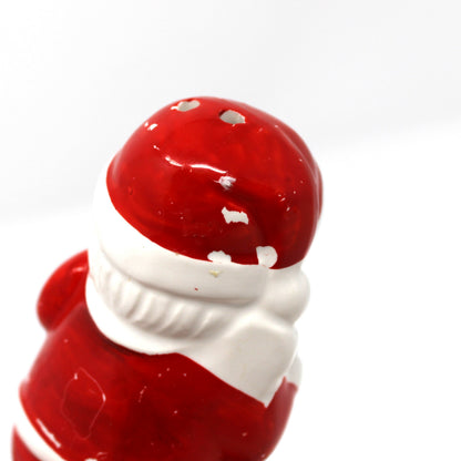 Salt Shaker: Christmas Figural Santa, Hand Painted Ceramic, Japan, Vintage 1950s