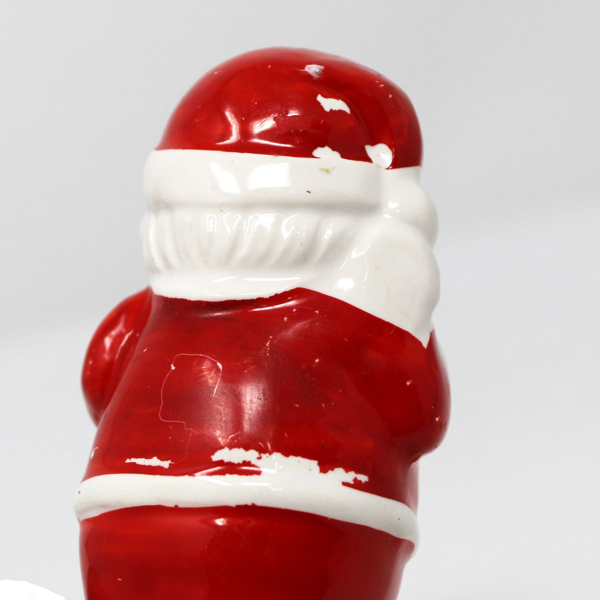 Salt Shaker: Christmas Figural Santa, Hand Painted Ceramic, Japan, Vintage 1950s