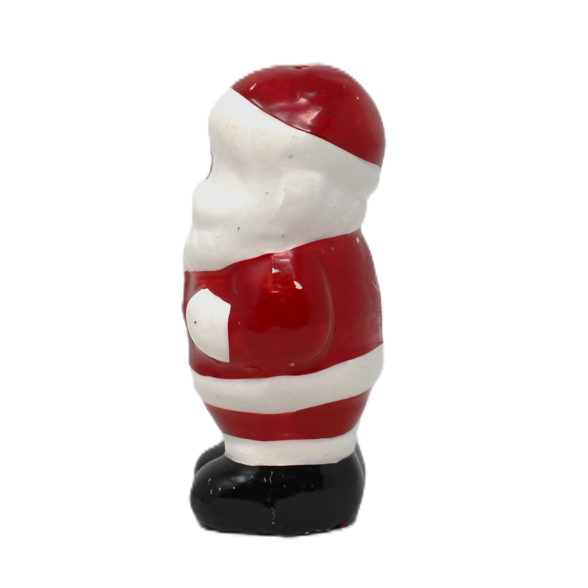 Salt Shaker: Christmas Figural Santa, Hand Painted Ceramic, Taiwan, Vintage 1970s
