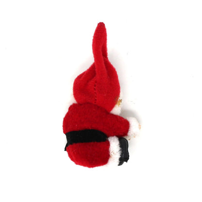 Ornaments, Santa Tree Hugger, Clip-On Flocked Santa, Christmas Collectible, Vintage