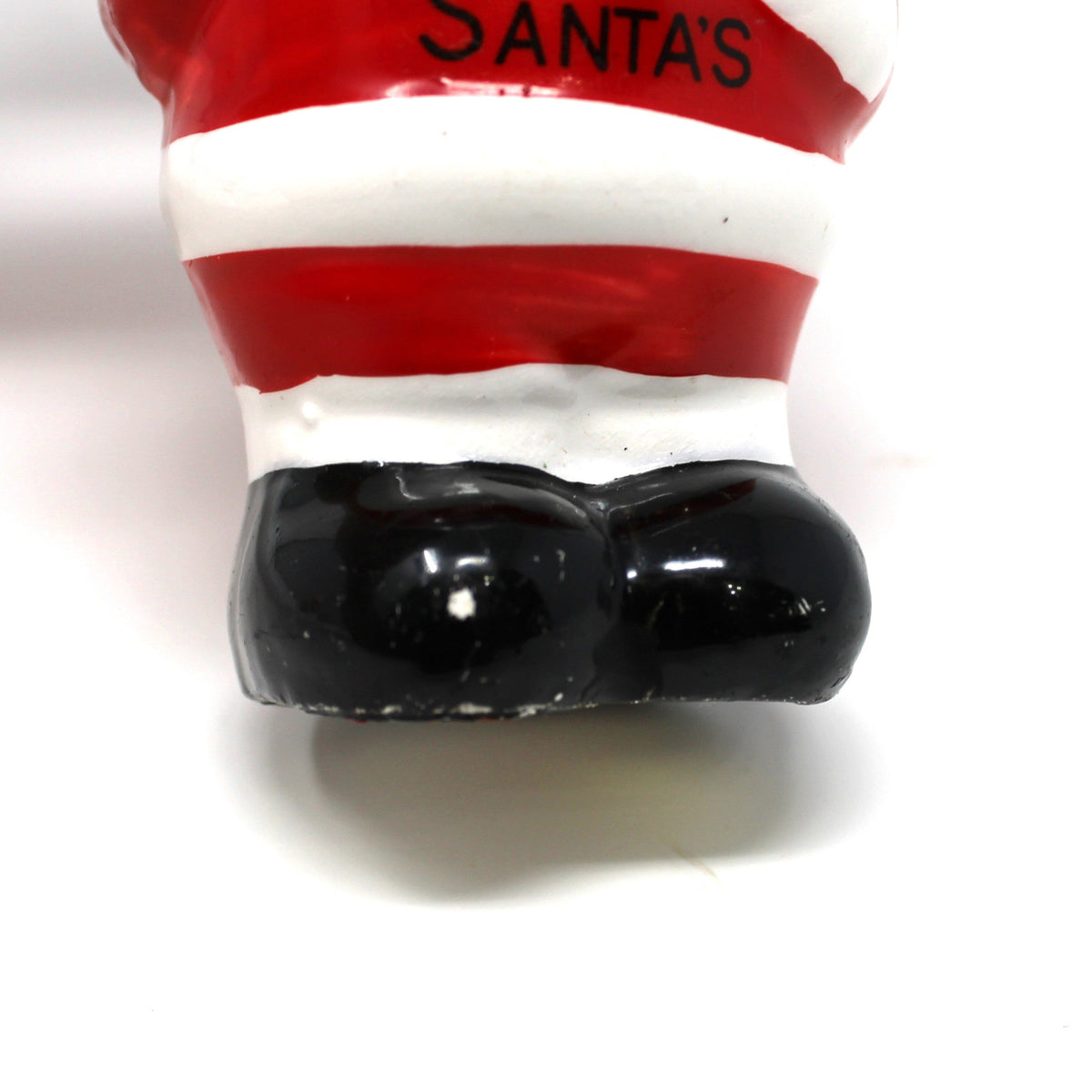 Salt Shaker: Christmas Figural Santa, Hand Painted Ceramic, Taiwan, Vintage 1970s