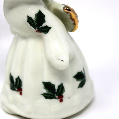 Salt and Pepper Shakers: Baum Brothers Formalities Holly Kissing Angels, Gold Trim, 1990s