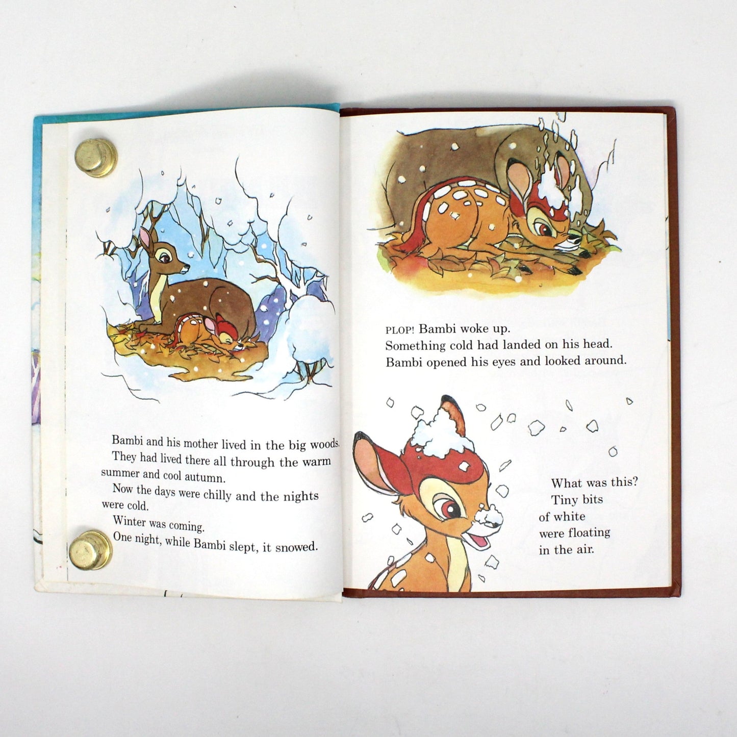 Children's Book, Bambi and the Big Snow, Disney's Wonderful World of Reading, Hardcover, Vintage 1983, Book Club