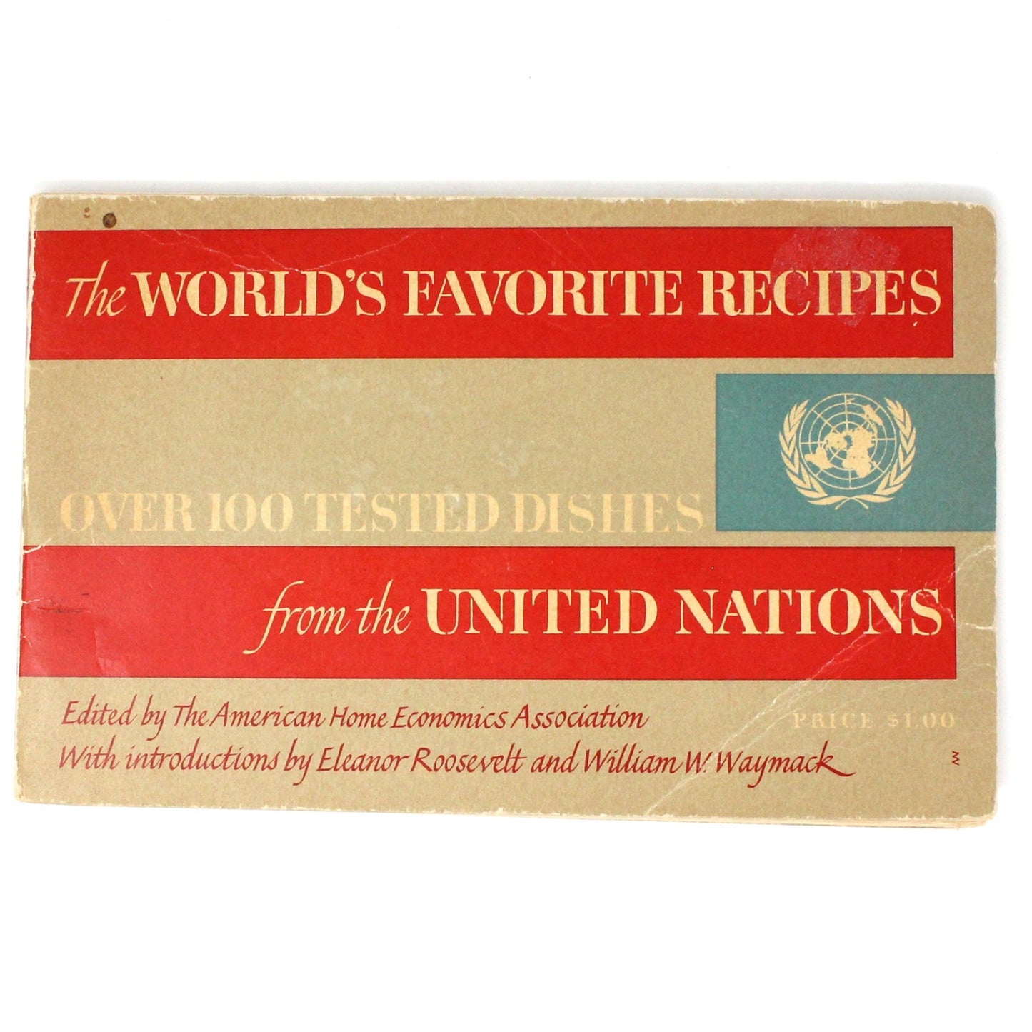 Book, The World's Favorite Recipes From The United Nations, First Edition, 1951 Paperback, Vintage