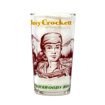Juice Glasses: Davy Crockett The Backwoods Boy, Libbey Glass, Vintage 1950s