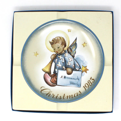 Decorative Plate, Schmid Brothers, Christmas Plate Hummel 1983, Angelic Messenger, In Box, Vintage