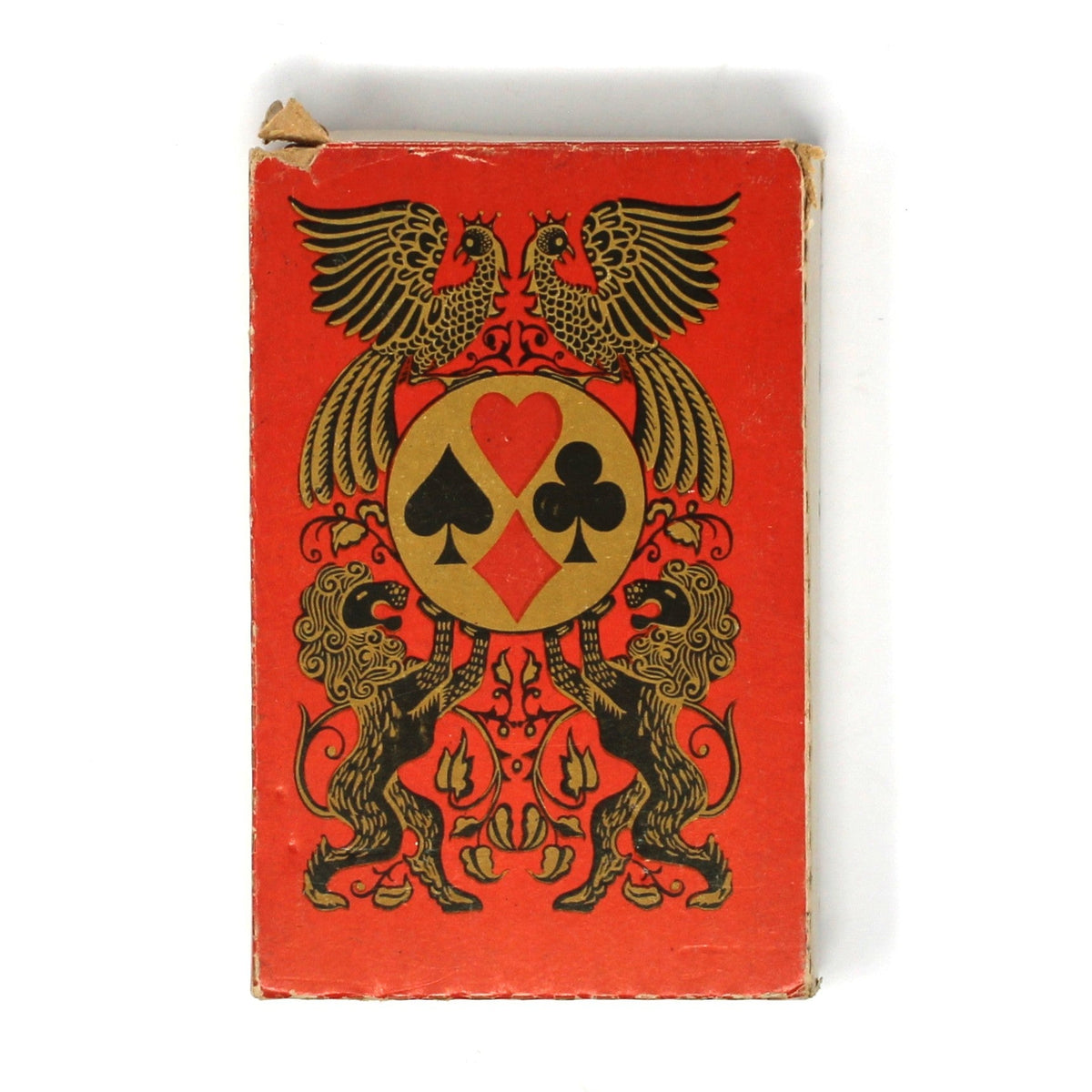 Playing Cards: Soviet Souvenir Deck, Firebird and Lions Box, 56 Cards, Leningrad USSR, Vintage 1976