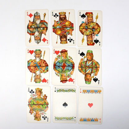Playing Cards: Soviet Souvenir Deck, Firebird and Lions Box, 56 Cards, Leningrad USSR, Vintage 1976