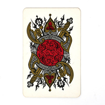 Playing Cards: Soviet Souvenir Deck, Firebird and Lions Box, 56 Cards, Leningrad USSR, Vintage 1976