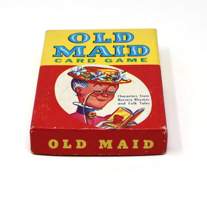 Playing Cards: Old Maid, Complete 40 Cards, Nursery Rhyme Characters, Original Box, Fairchild, Vintage 1940s