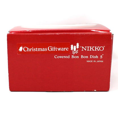 Trinket Box: NIKKO Happy Holidays, Ironstone, In Original Box, Vintage Japan 1980s