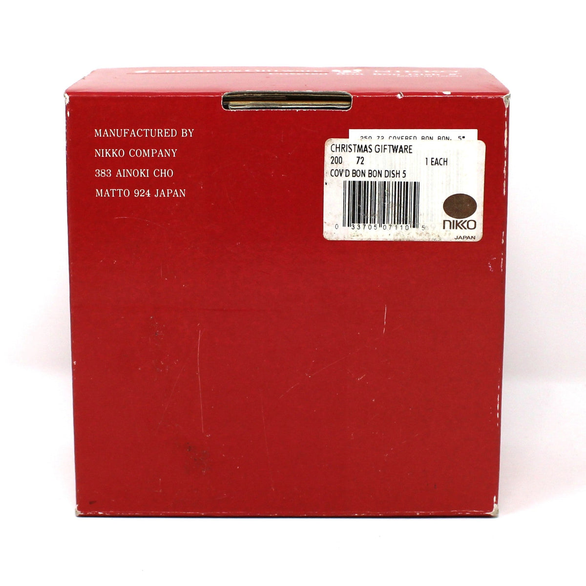 Trinket Box: NIKKO Happy Holidays, Ironstone, In Original Box, Vintage Japan 1980s