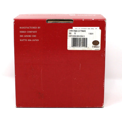 Trinket Box: NIKKO Happy Holidays, Ironstone, In Original Box, Vintage Japan 1980s