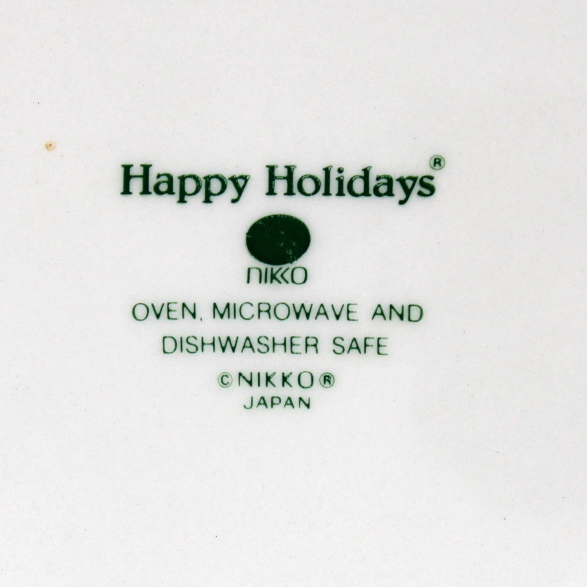 NIKKO Happy Holidays plate oven, microwave and dishwasher safe, Japan