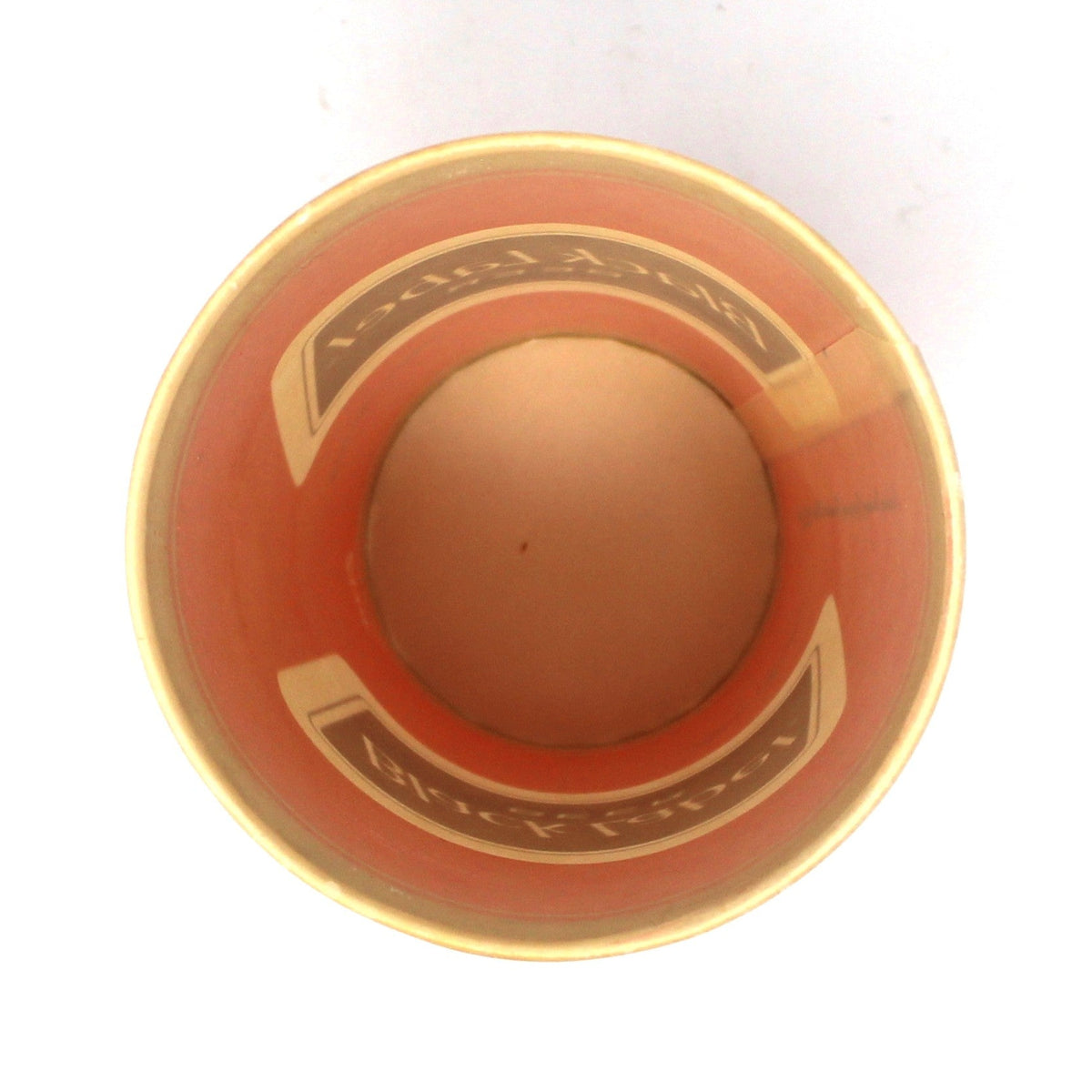 A top-down view of a vintage paper cup from Carling Black Label Beer.  