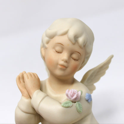 Figurines: HomCo Angels, Set of 2, Signed Mizuno, Porcelain Bisque, Mexico, Vintage 1991
