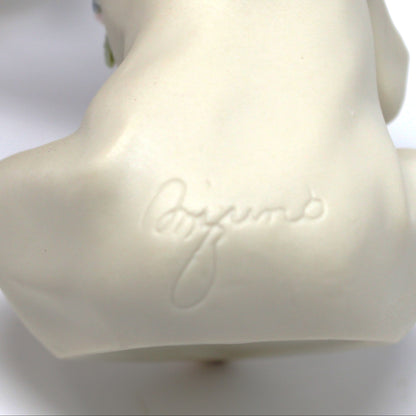 Figurines: HomCo Angels, Set of 2, Signed Mizuno, Porcelain Bisque, Mexico, Vintage 1991