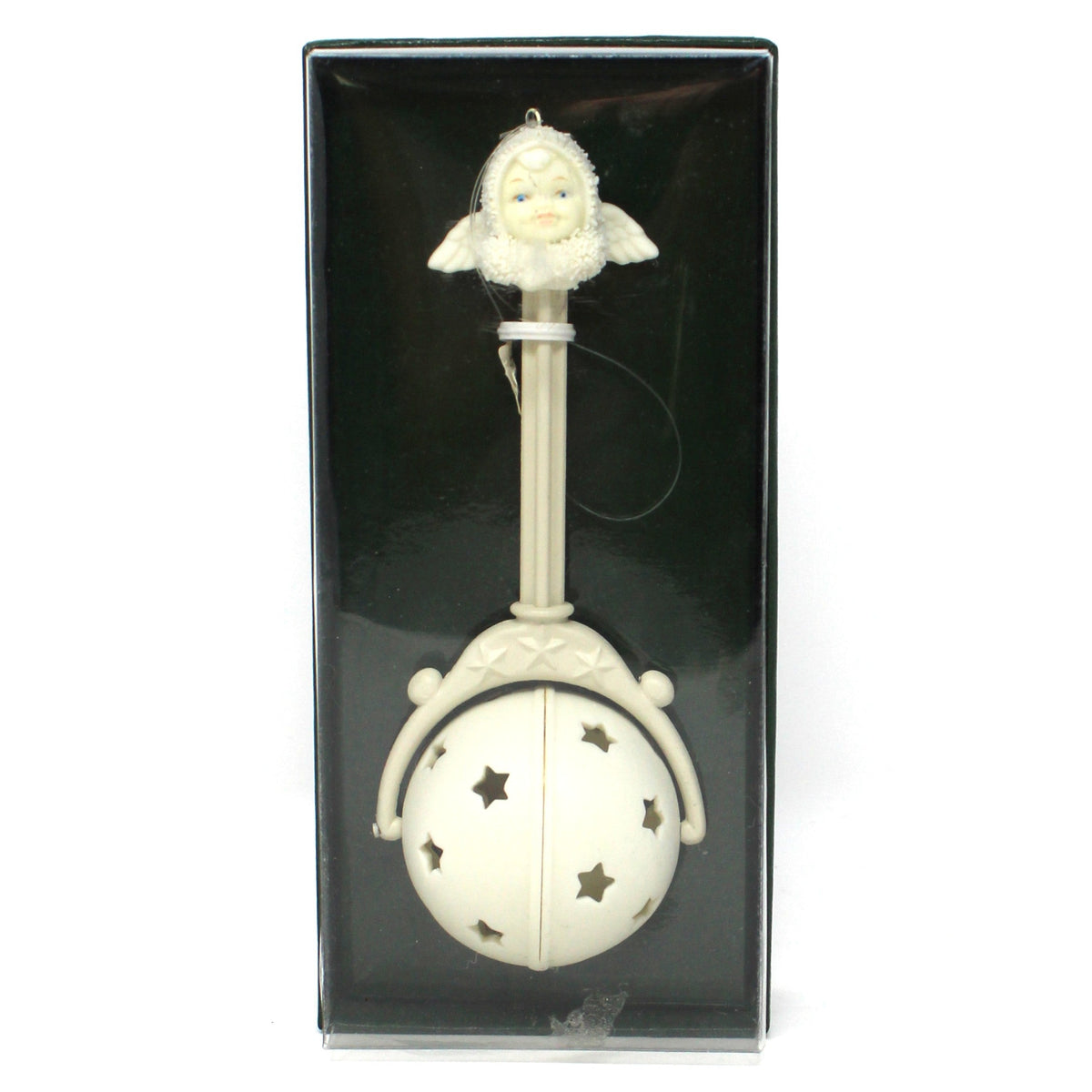 Ornament: Snowbabies, Christmas Baby's First Rattle, Original Box, Department 56, Vintage 1996