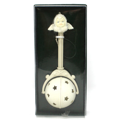 Ornament: Snowbabies, Christmas Baby's First Rattle, Original Box, Department 56, Vintage 1996