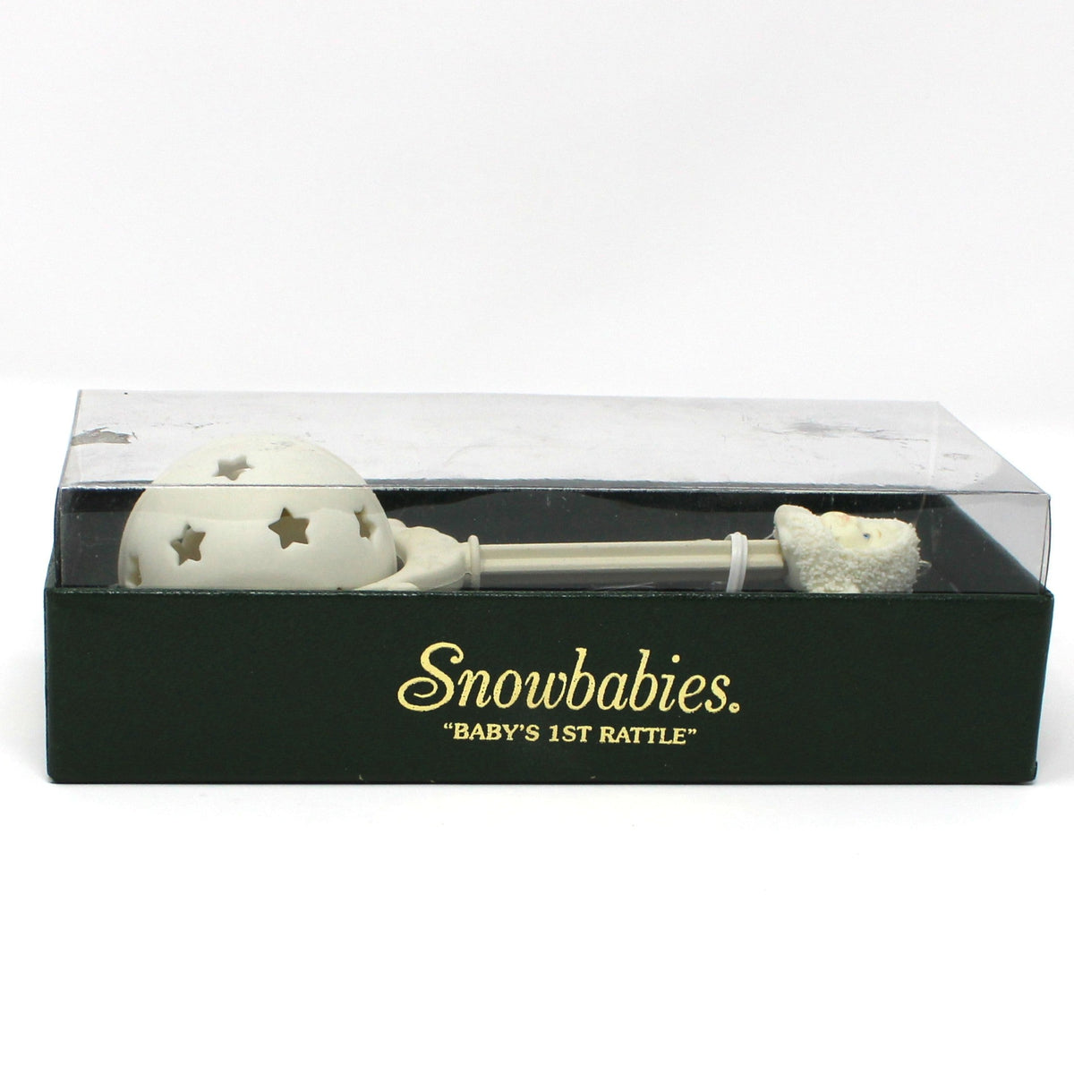 Ornament: Snowbabies, Christmas Baby's First Rattle, Original Box, Department 56, Vintage 1996