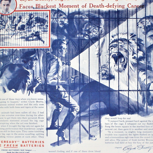 Advertisement, Eveready Batteries, 1938, Original Magazine Ad, Vintage
