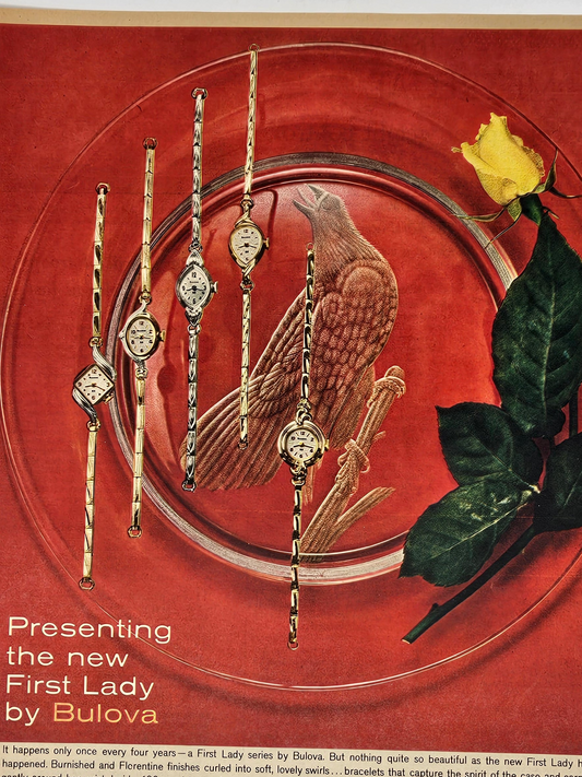 Advertisement, Bulova Watches, Original Mid Century Magazine Ad 1960, Vintage