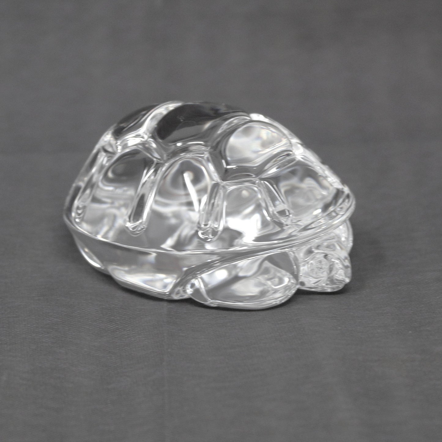 Vintage Steuben hand cooler crystal turtle. 