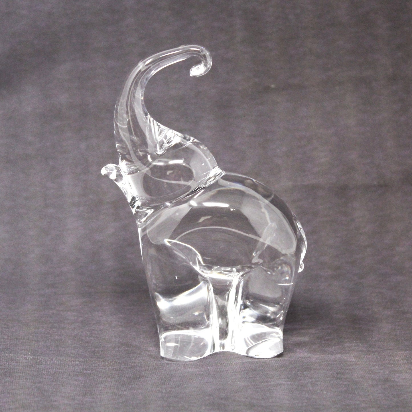 Vintage glass elephant sculpture by Wilkerson Glass, Moundsville, West Virginia