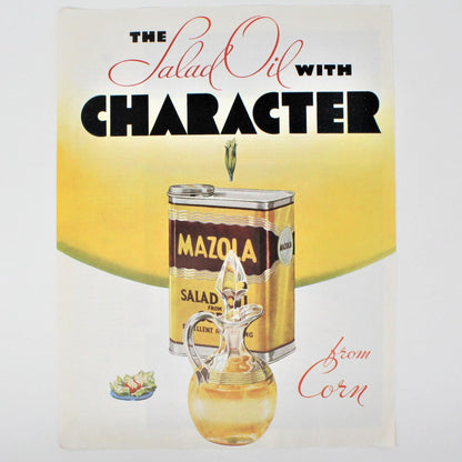 Advertisement, Mazola Oil, 1936, Original Magazine Ad, Vintage