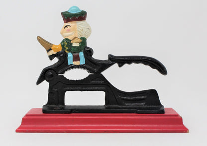 Nutcracker, Cast Iron Figural Soldier on Wood Base, 2004