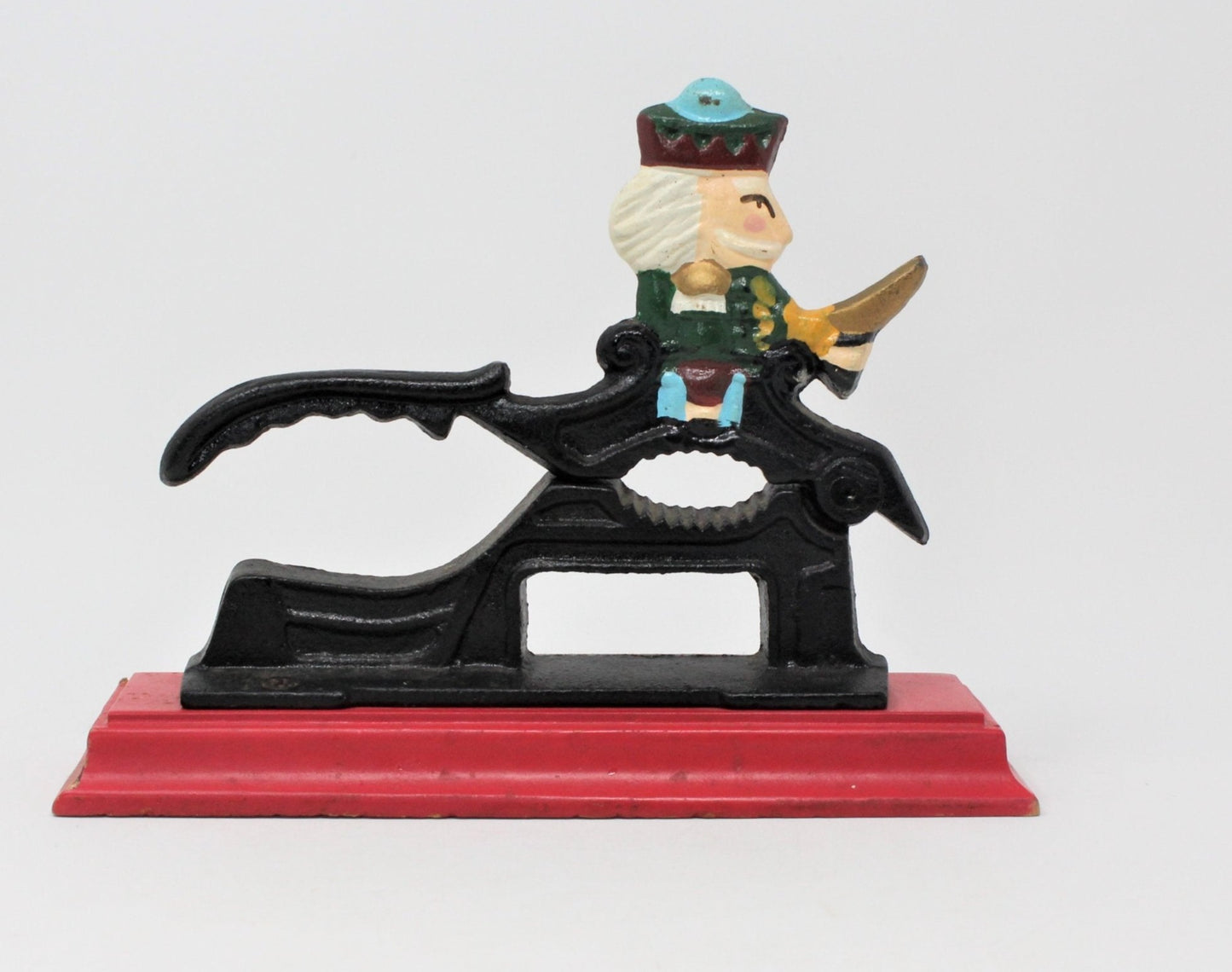 Nutcracker, Cast Iron Figural Soldier on Wood Base, 2004