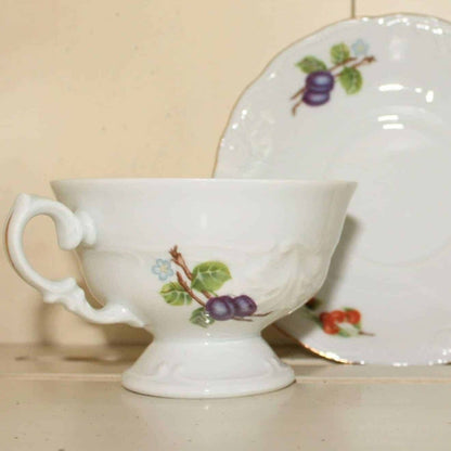 Teacup and Saucer, Royal Kent, Fruit Garland, Set of 3, Vintage