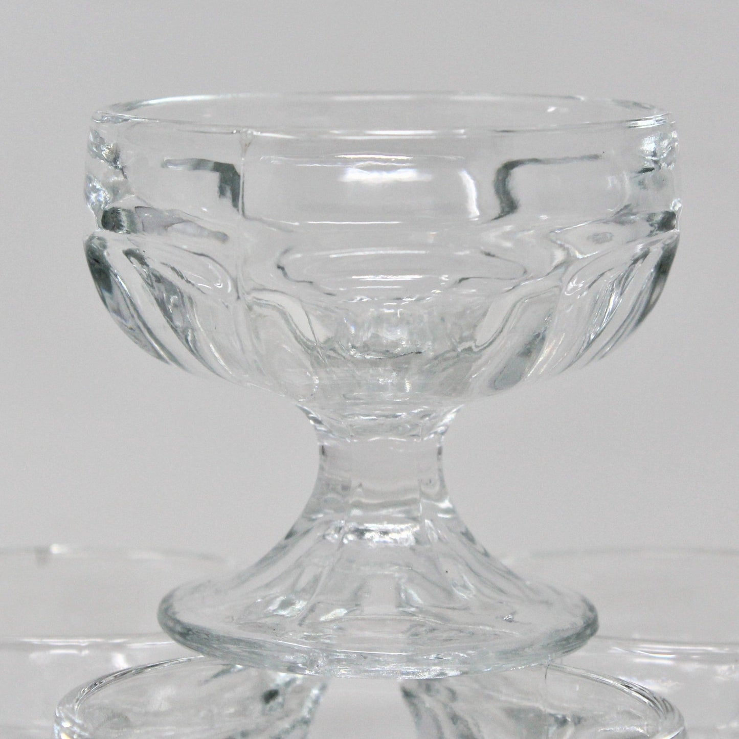 Champagne / Low Sherbet, Libbey Clear, Footed, Set of 4