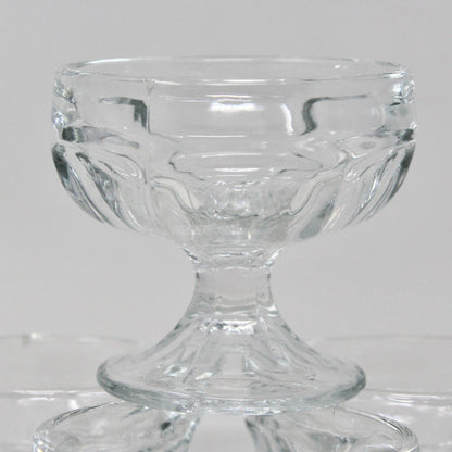 Champagne / Low Sherbet, Libbey Clear, Footed, Set of 4