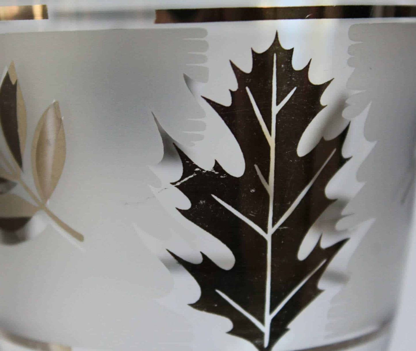 Wine Glasses, Libbey Silver Foliage, Mid-Century Modern, Set of 4, Vintage, SOLD