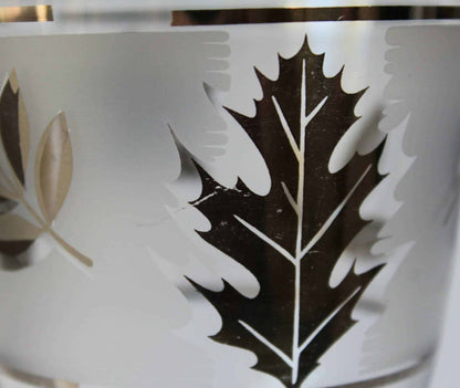 Wine Glasses, Libbey Silver Foliage, Mid-Century Modern, Set of 4, Vintage, SOLD