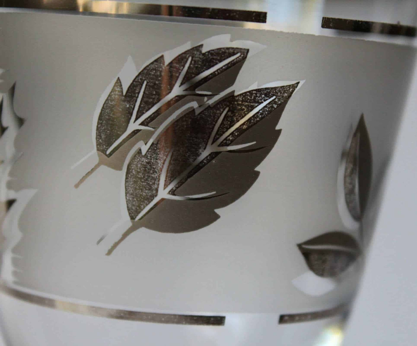 Wine Glasses, Libbey Silver Foliage, Mid-Century Modern, Set of 4, Vintage, SOLD