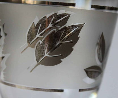 Wine Glasses, Libbey Silver Foliage, Mid-Century Modern, Set of 4, Vintage, SOLD