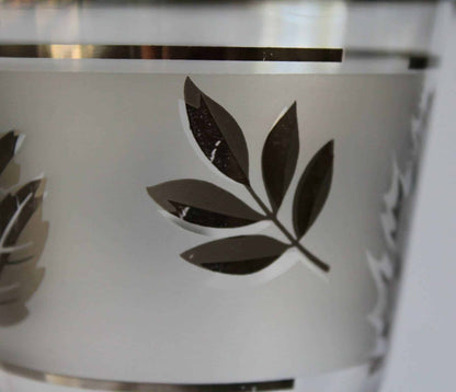 Wine Glasses, Libbey Silver Foliage, Mid-Century Modern, Set of 4, Vintage, SOLD