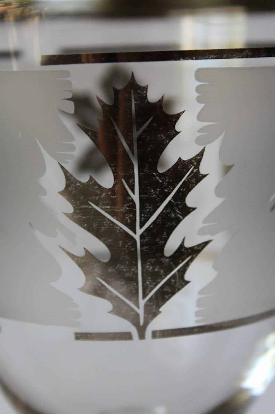 Wine Glasses, Libbey Silver Foliage, Mid-Century Modern, Set of 4, Vintage, SOLD
