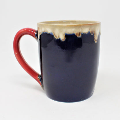 Mug, Santa Bear, Drip Glaze, Raised Texture, Ceramic