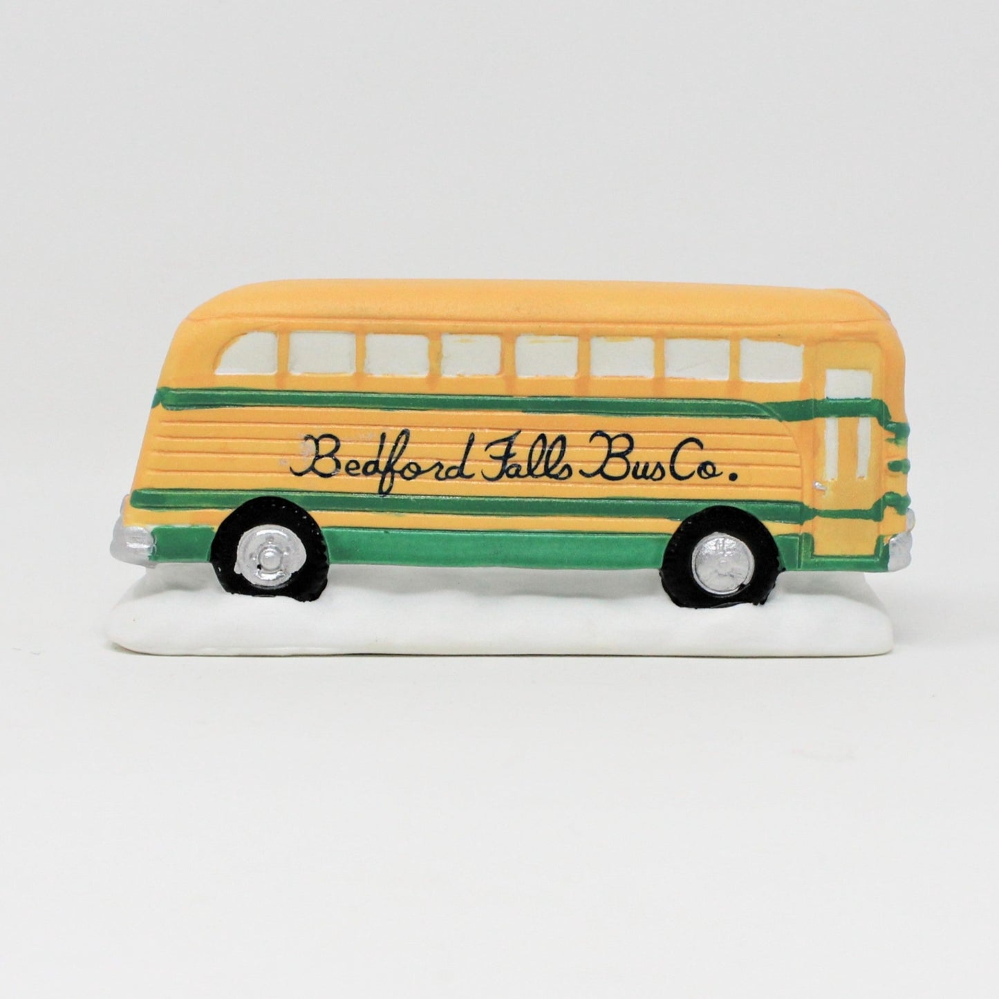 Christmas Village, It's a Wonderful Life, Bedford Falls Yellow Bus 1995, SOLD