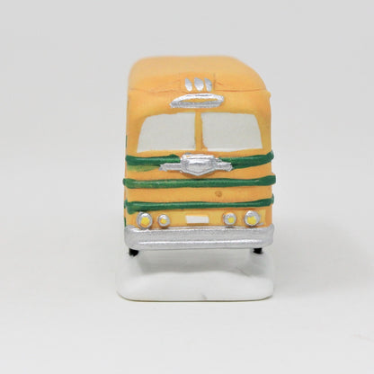 Christmas Village, It's a Wonderful Life, Bedford Falls Yellow Bus 1995, SOLD